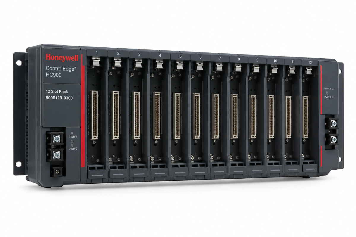 900R12R-0300 12 SLOT RACK - RED. POWER Honeywell