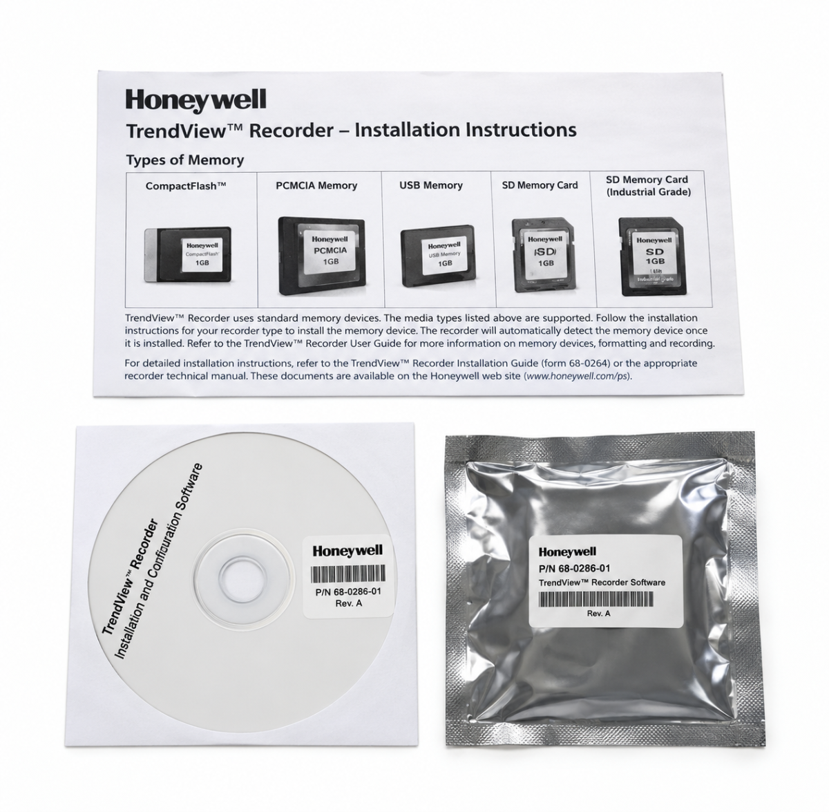 1GB TrendView GR Internal SD Mem Card 5008 Honeywell